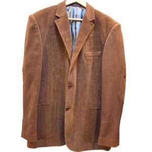 Vintage Men's Inserch Blazer Limited Edition Brown Style Italy Aztec Jacket 2XL